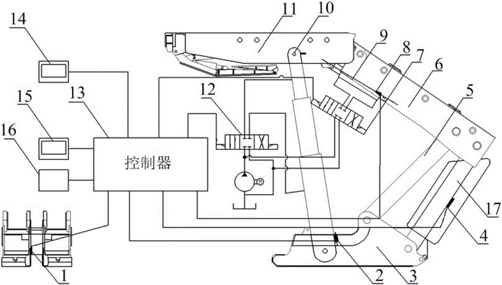 Hydraulic support with pose detection and control function and working method thereof