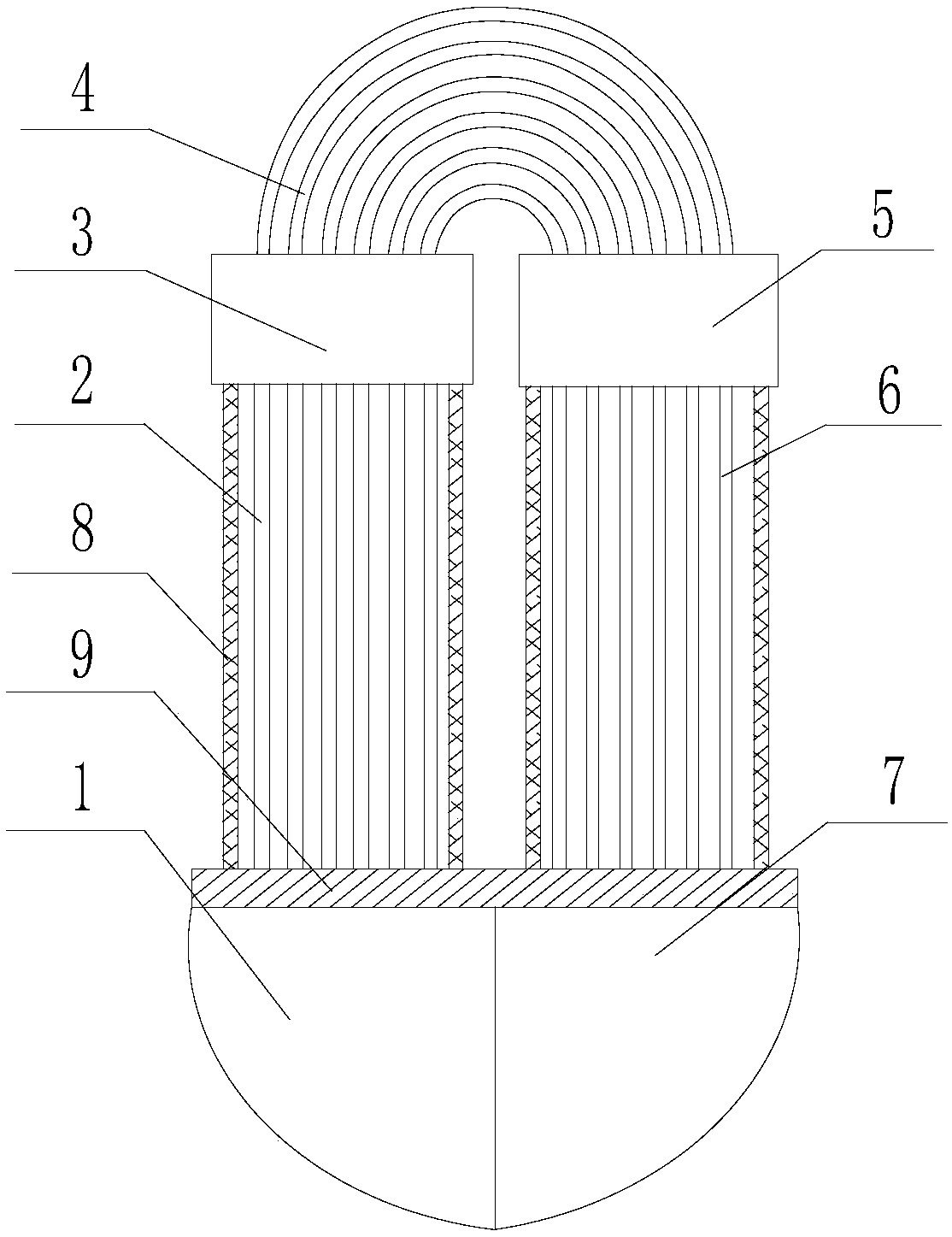 Steam generator primary-side structure capable of alleviating backflow of U-shaped pipes