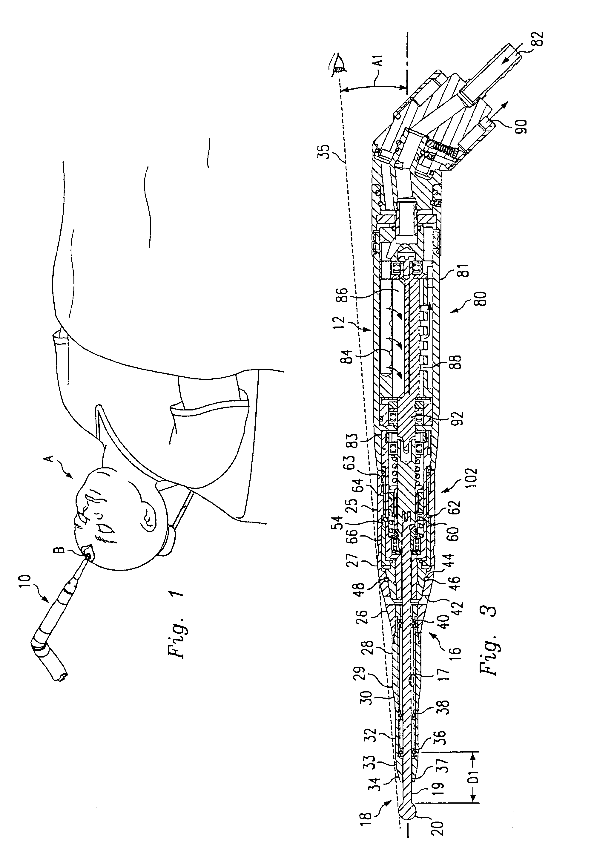 Surgical instrument with rotary cutting member and quick release coupling arrangement