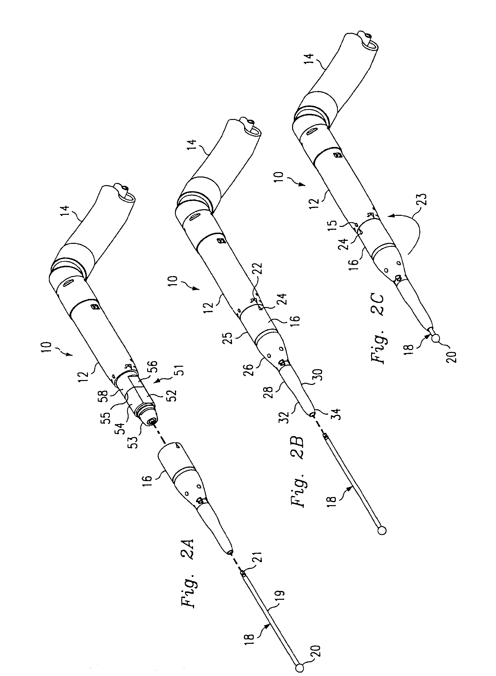 Surgical instrument with rotary cutting member and quick release coupling arrangement