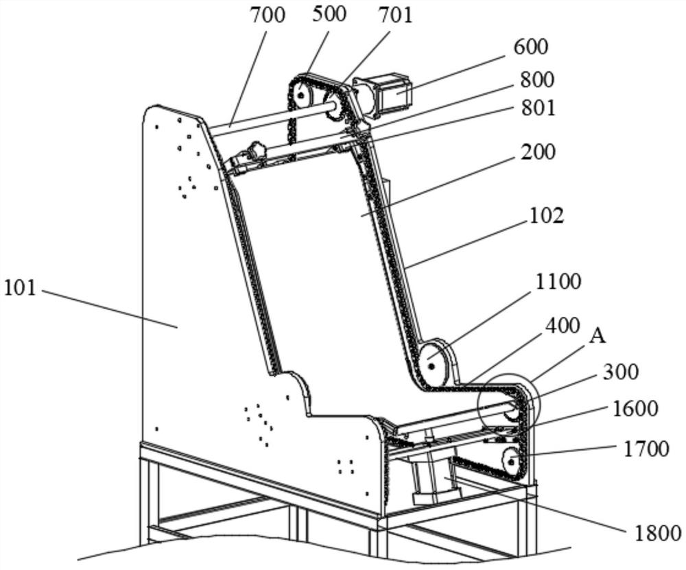 Semi-automatic traction machine for deck chair backrest cloth cover installation