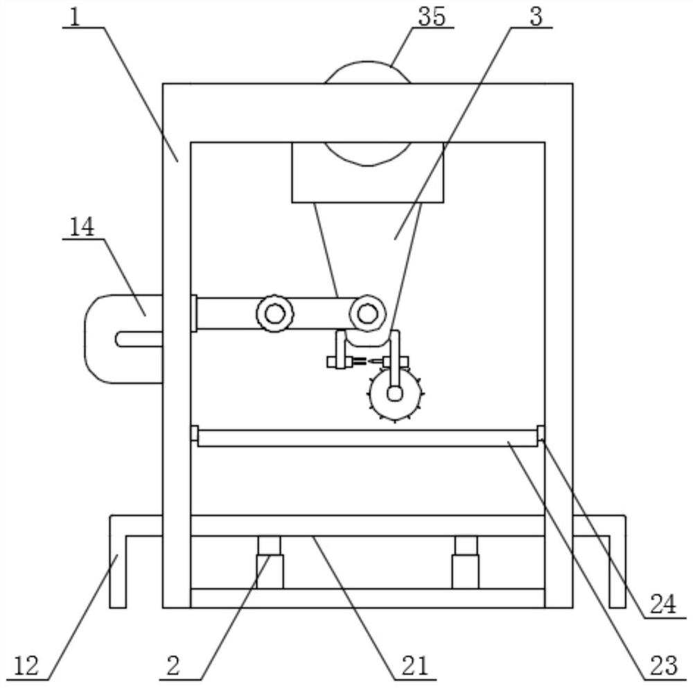 Cotton roll refining treatment device for textile production line