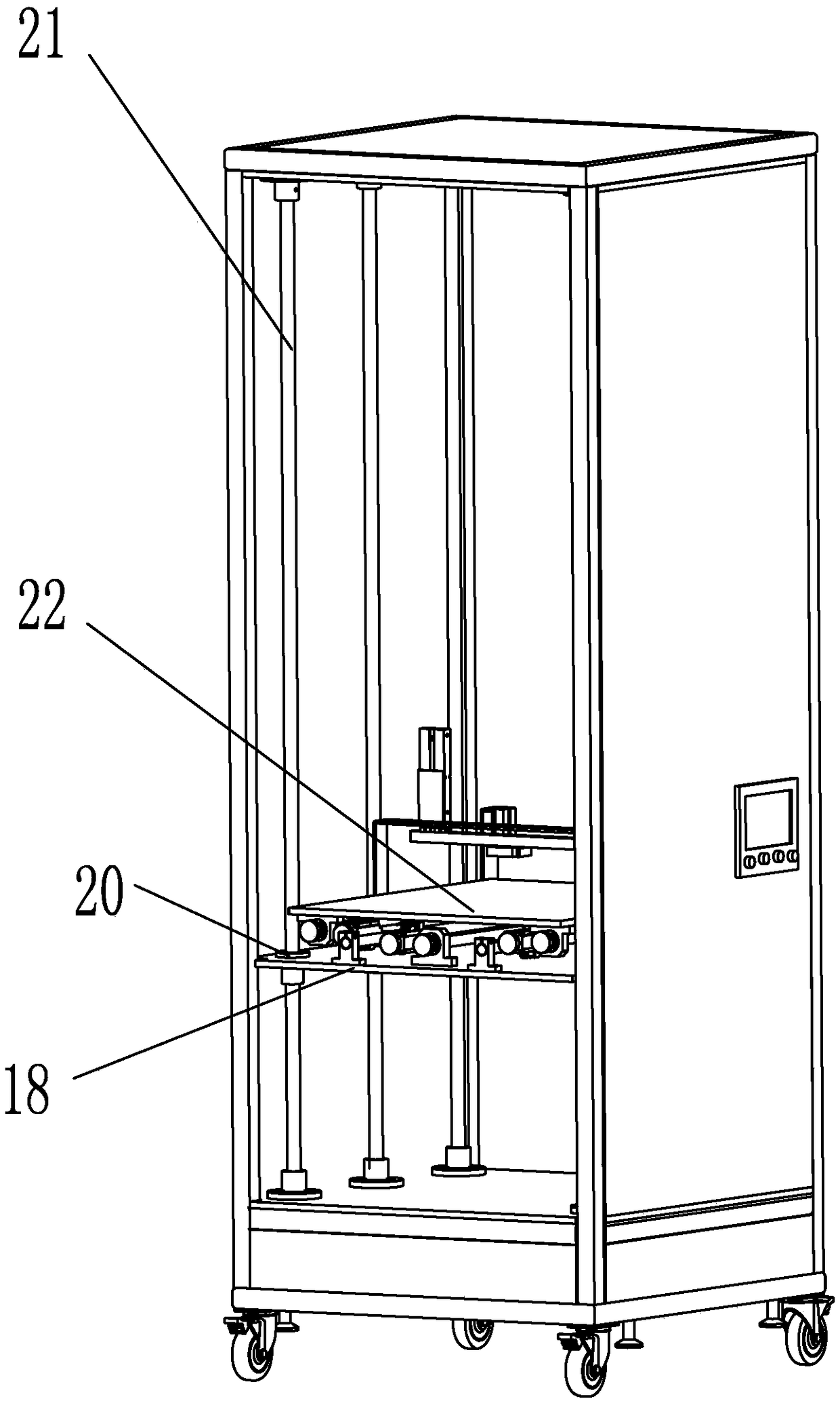 Automatic transfer system of adjustable loading tray for final sterilized product