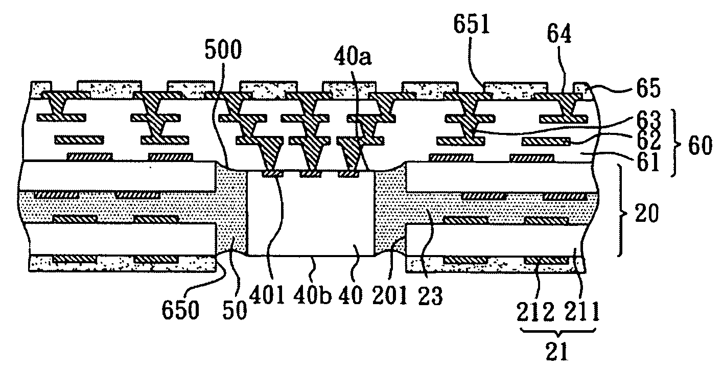 Carrier structure for semiconductor chip and method for manufacturing the same