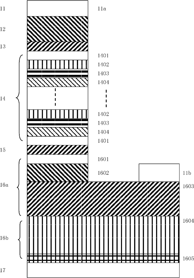 A multi-source integrated color-tunable light-emitting element and its preparation method