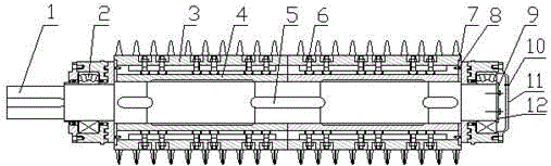 Gear tooth type crusher tooth roller