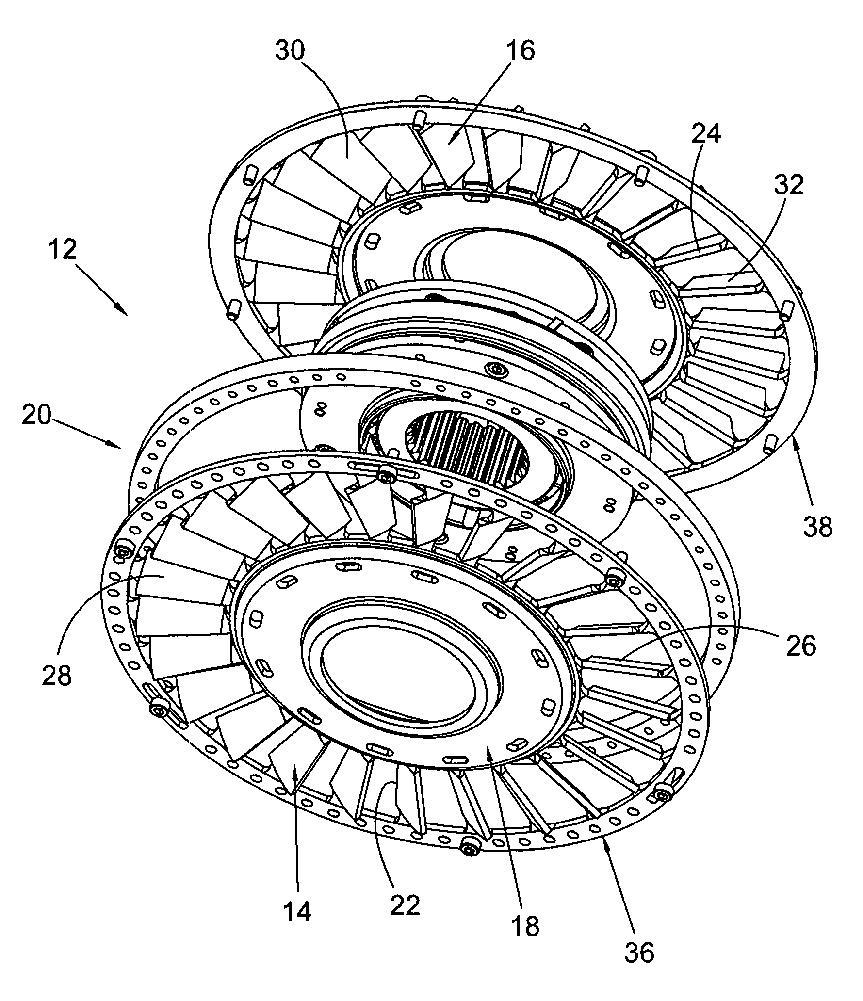 Two-part stator blade