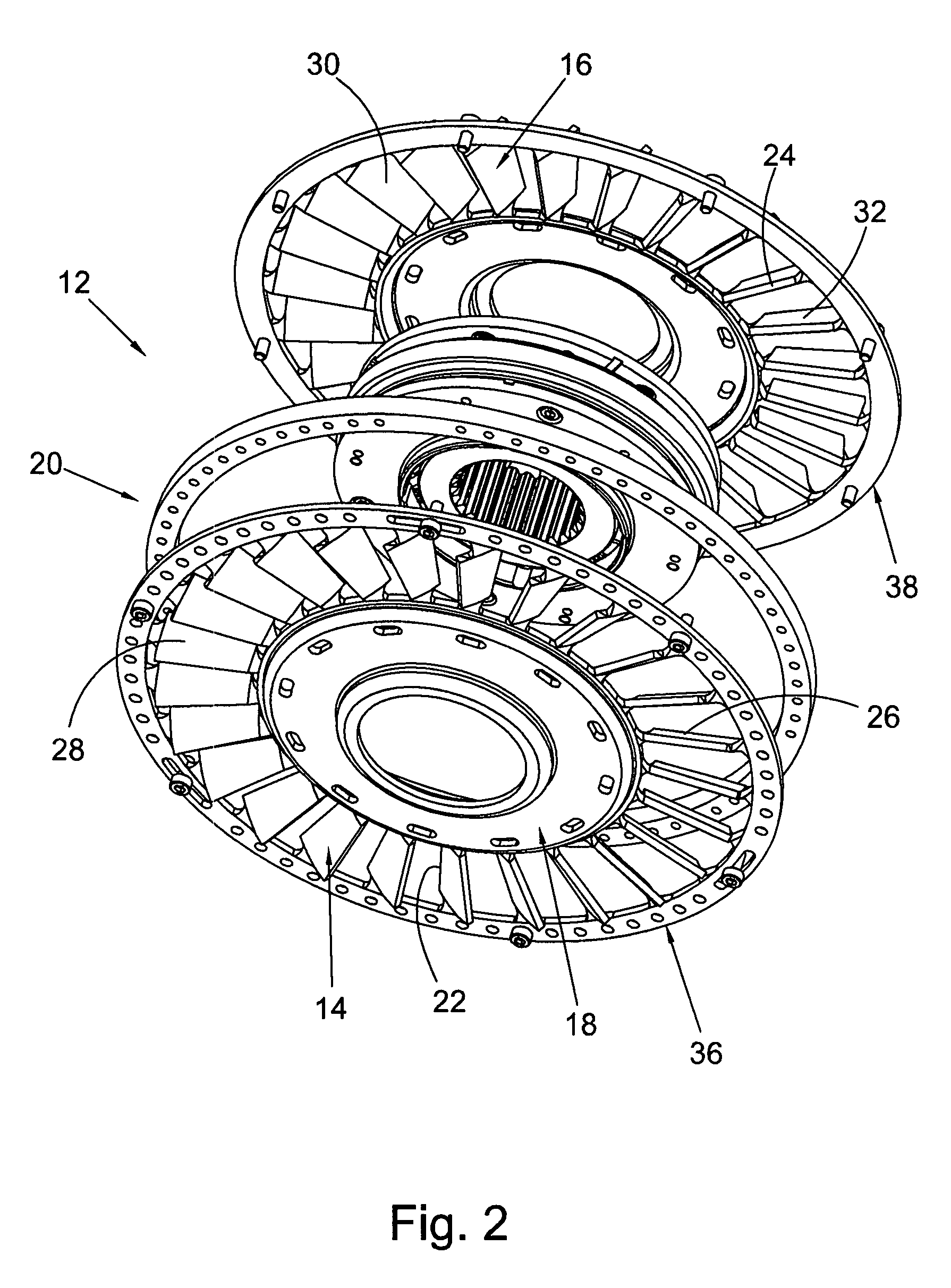 Two-part stator blade