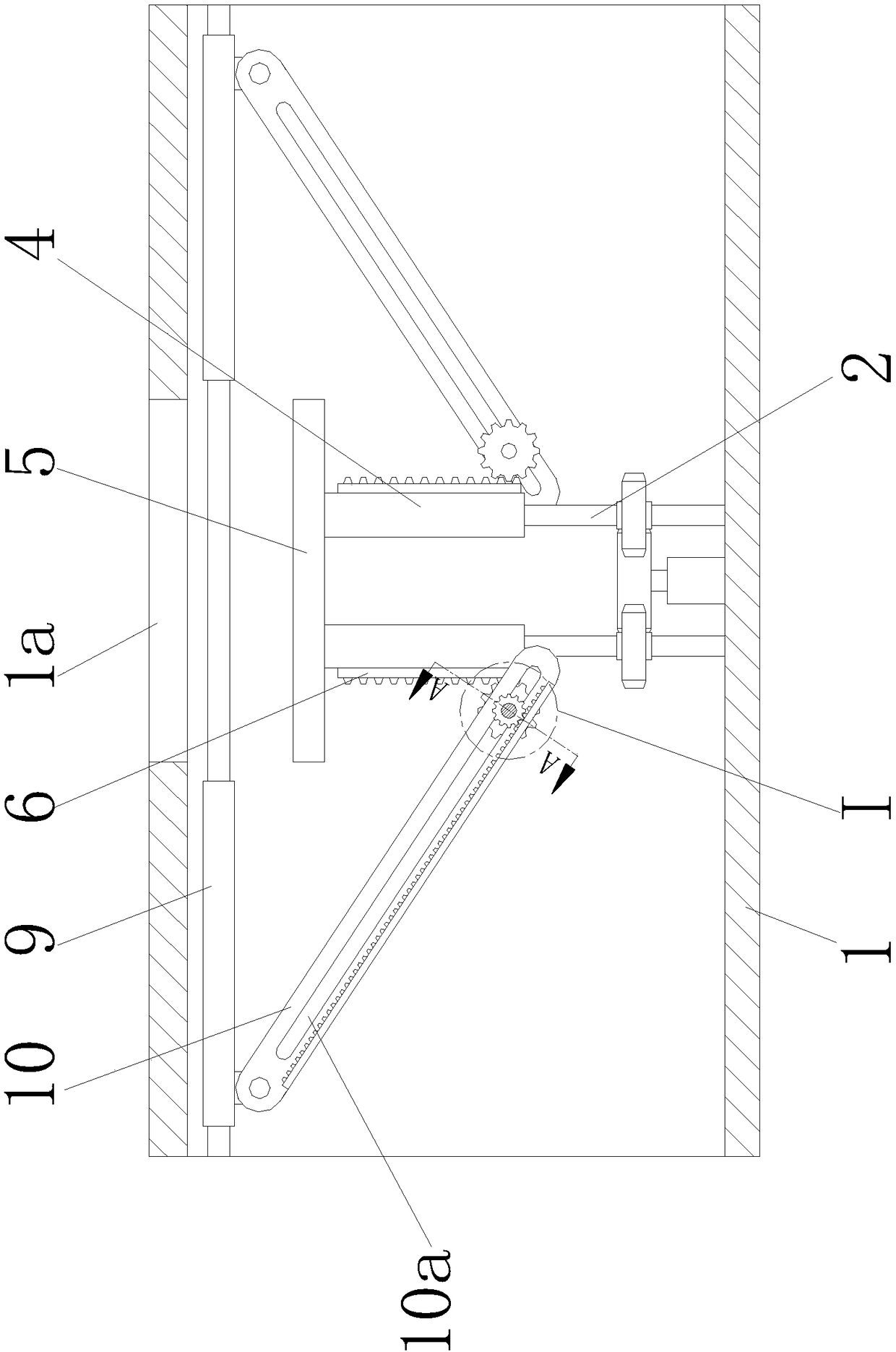 Lifting table with function of automatically opening and closing exit