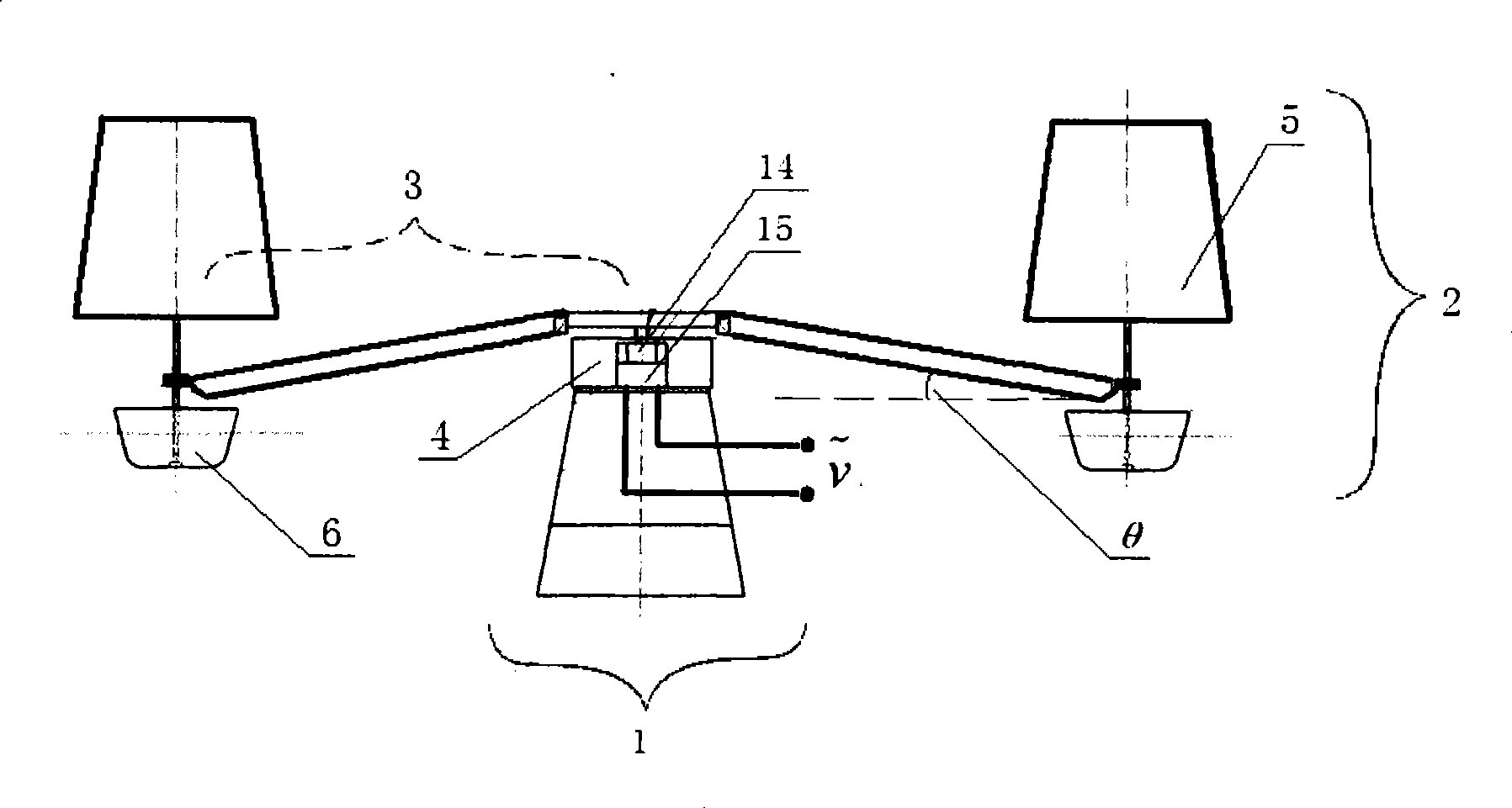 Sailing vessel type floating wind power generator