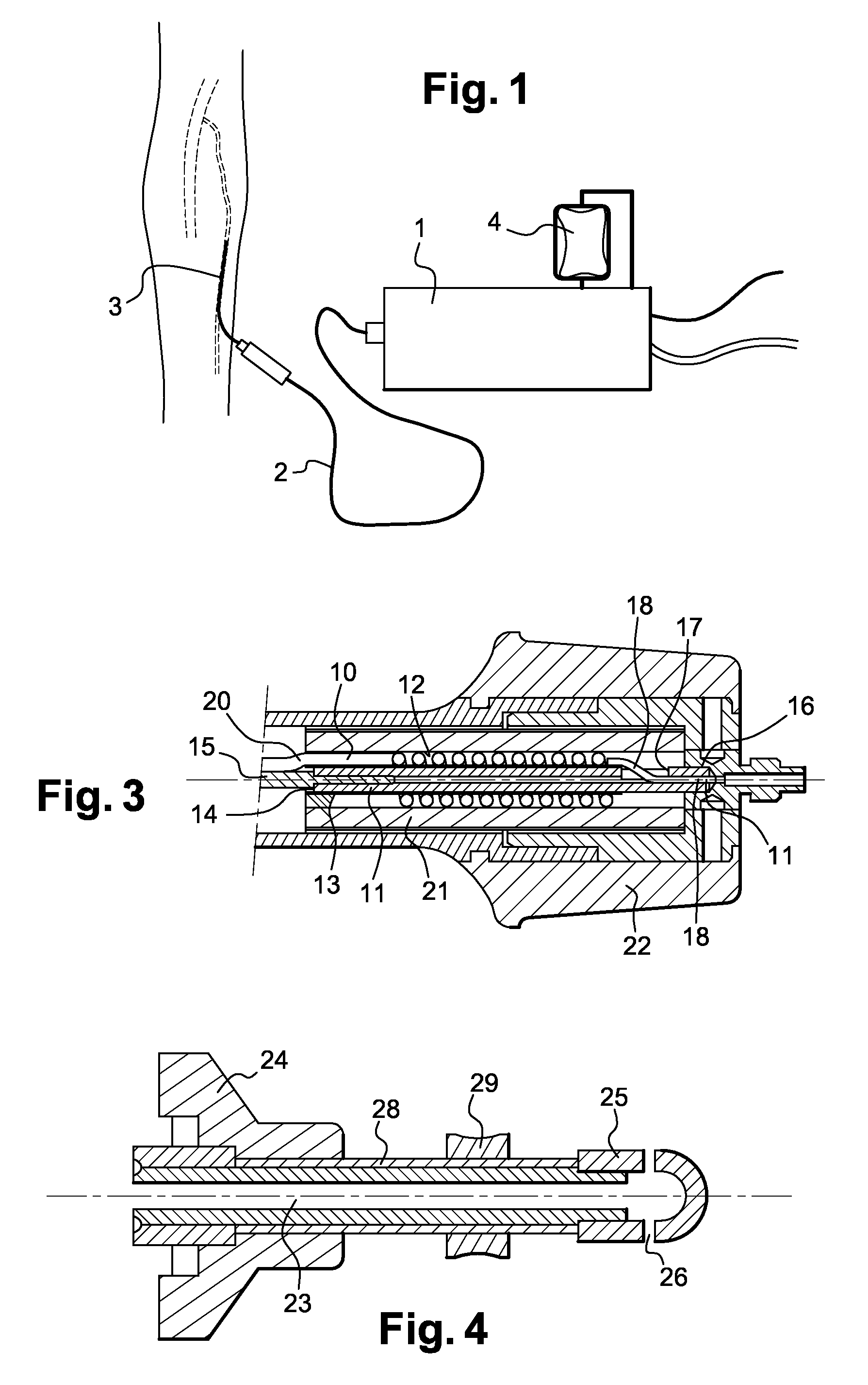 Apparatus for injecting steam into a human or animal blood vessel