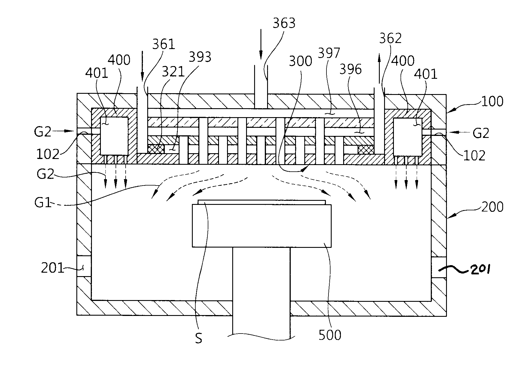 Gas injection unit for chemical vapor desposition apparatus