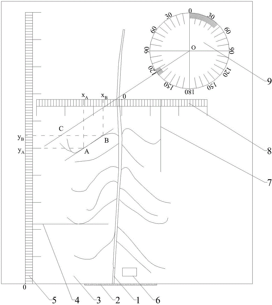 Measurement method and device of tree shape of fruit tree