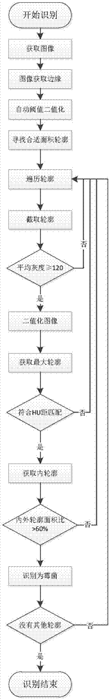 Mould image recognizing method and device thereof