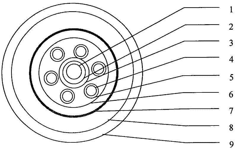 Electro-optic compound cable for towing and manufacturing method thereof