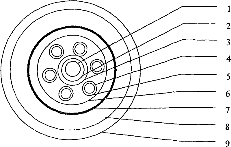 Electro-optic compound cable for towing and manufacturing method thereof