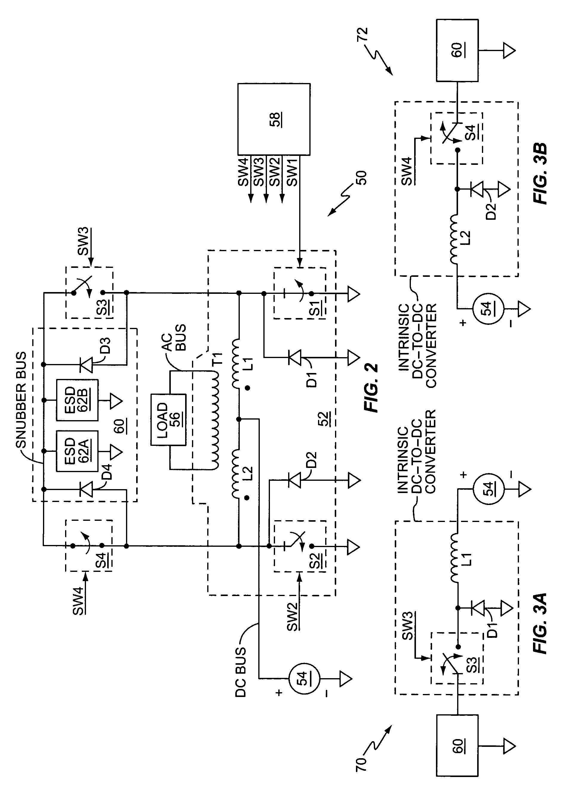 Push-pull inverter with snubber energy recovery