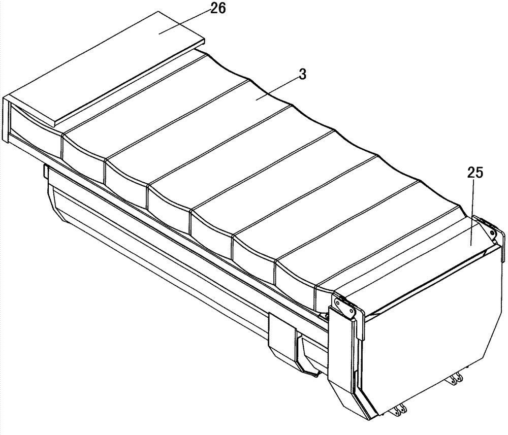 Environment-friendly top cover system for folding tarpaulin of dump truck