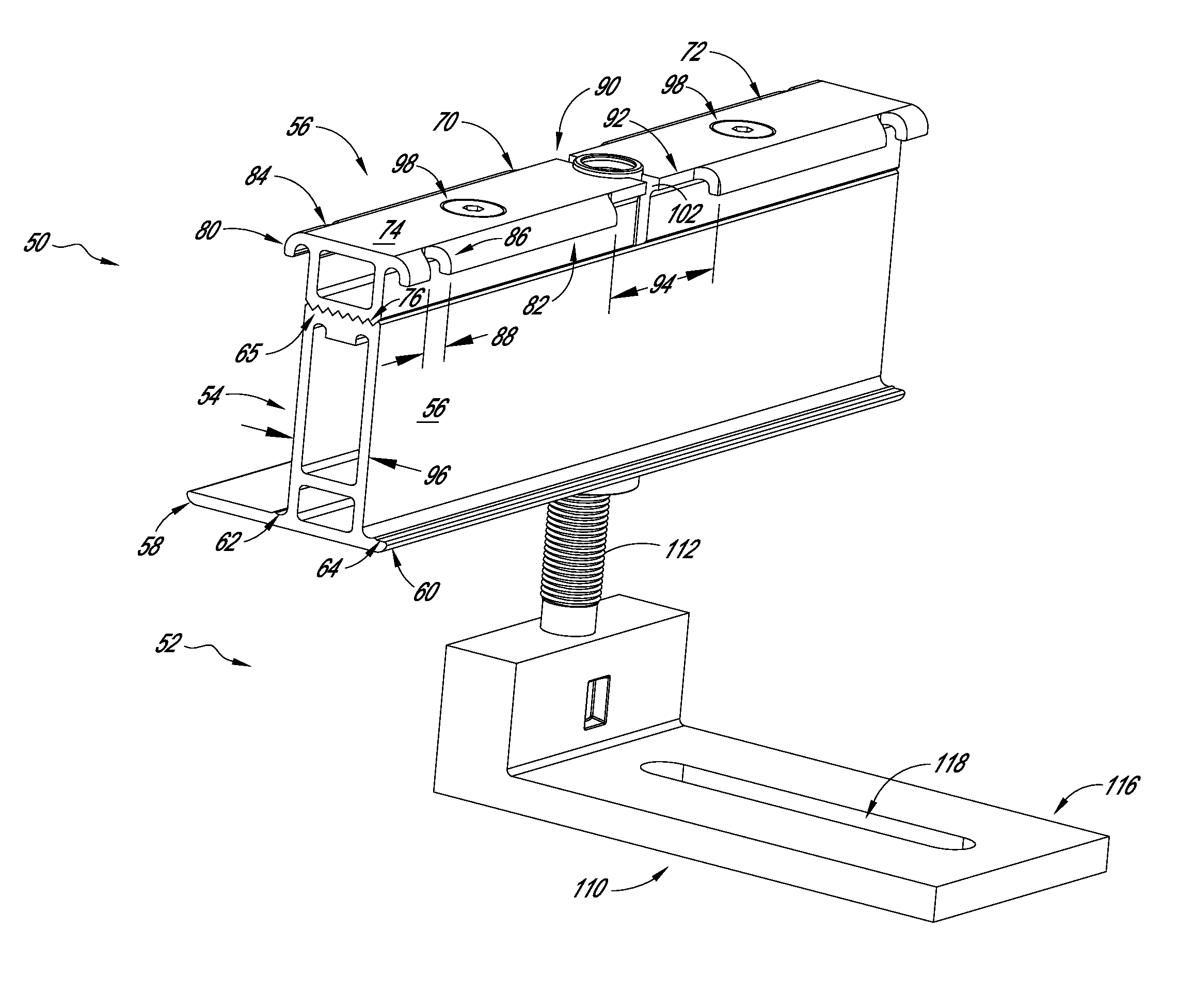 Leveler for solar module array