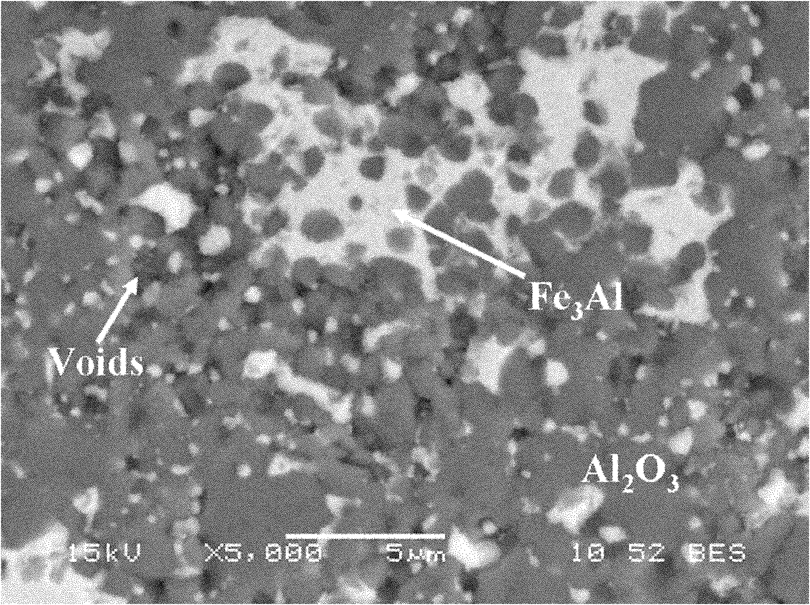 Method for preparing Fe3Al-Al2O3 composite material