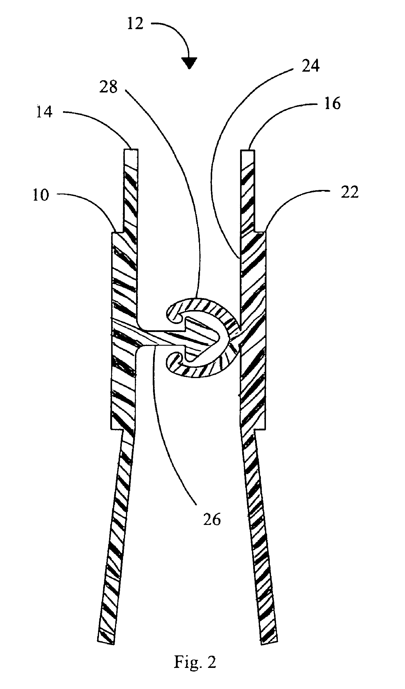 Ease of closure through tactile/optical means