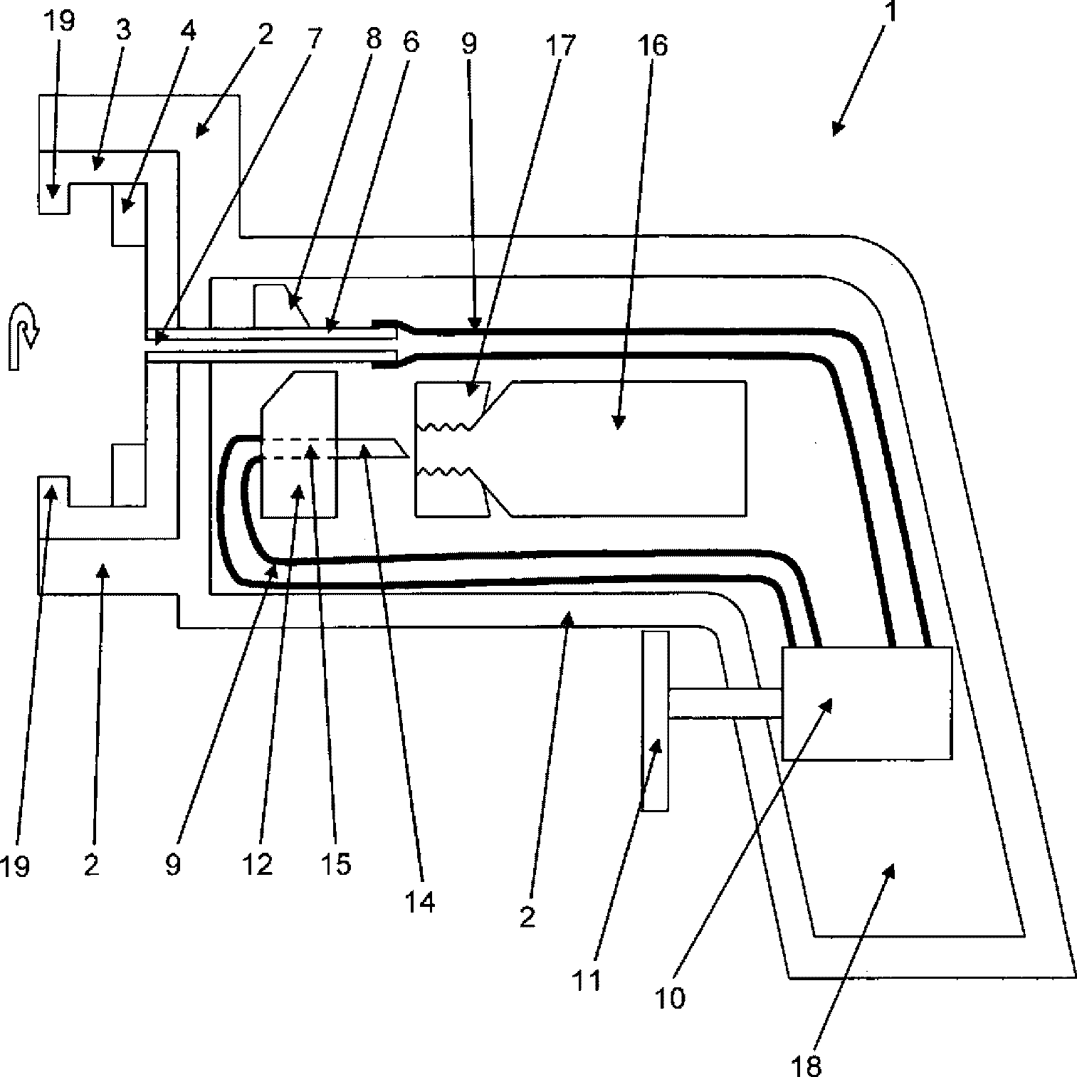 Discharge device for bone cement