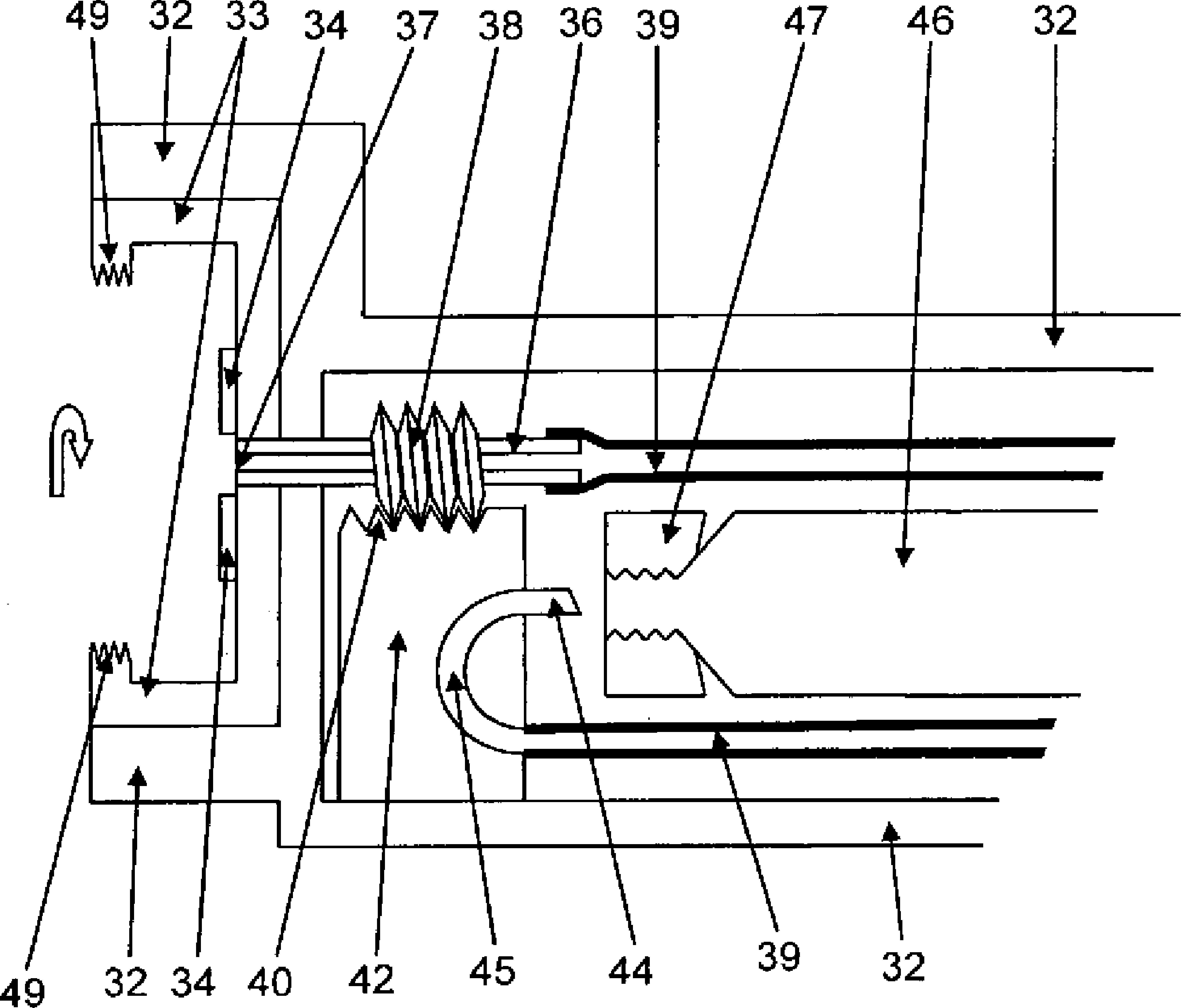 Discharge device for bone cement