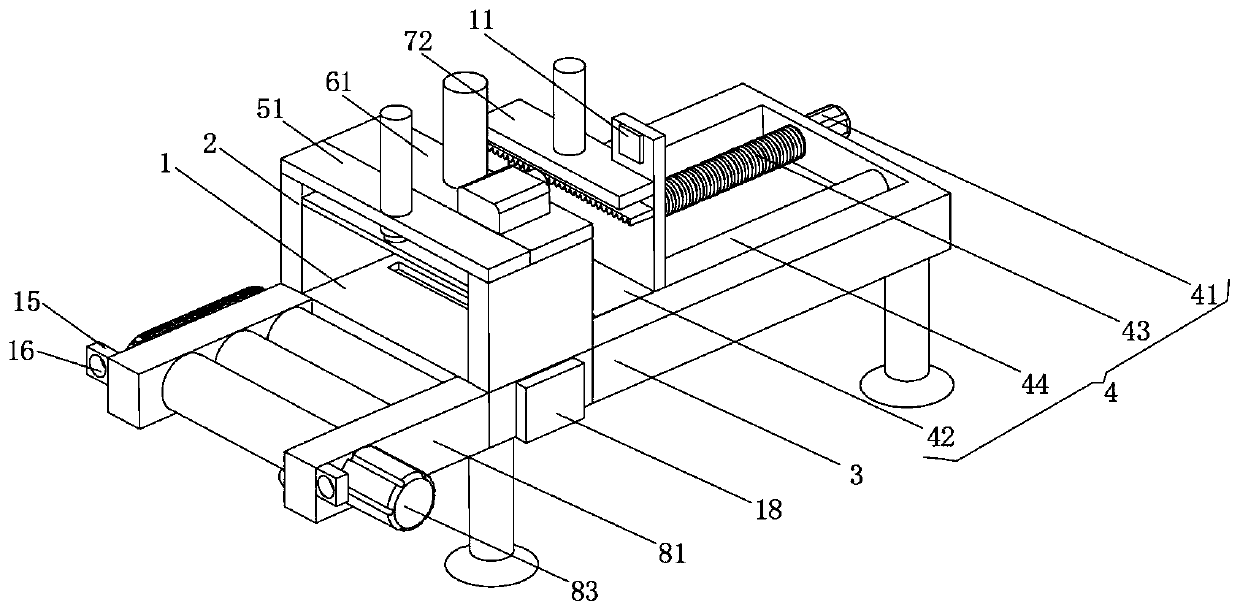 Fixed-length measuring device for saw cutting of sectional bars