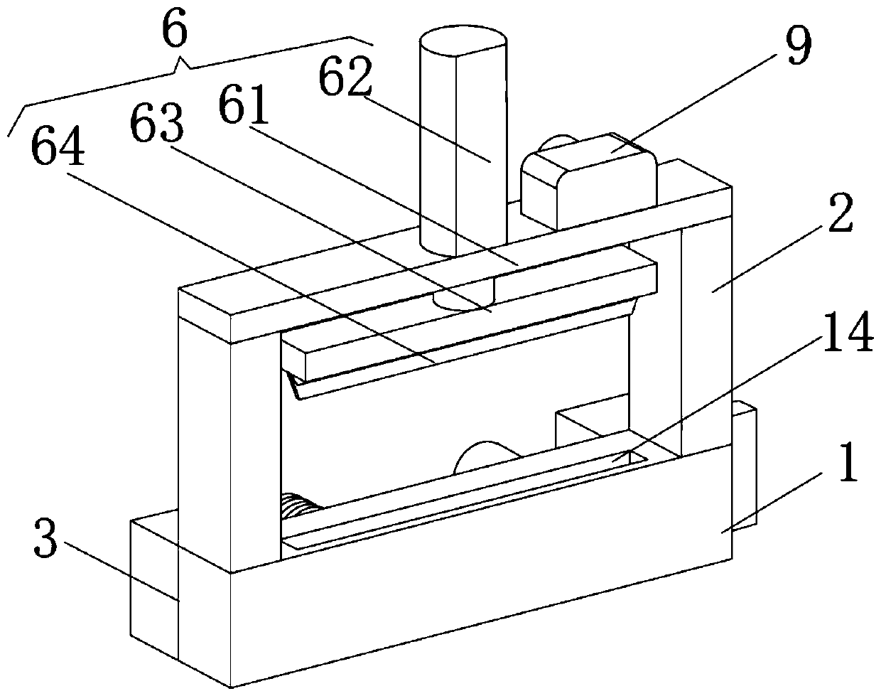 Fixed-length measuring device for saw cutting of sectional bars