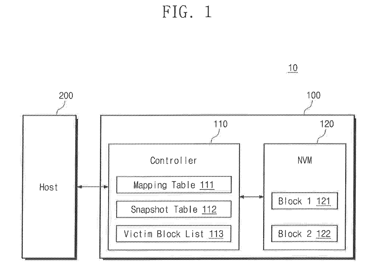 Storage system including non-volatile memory device