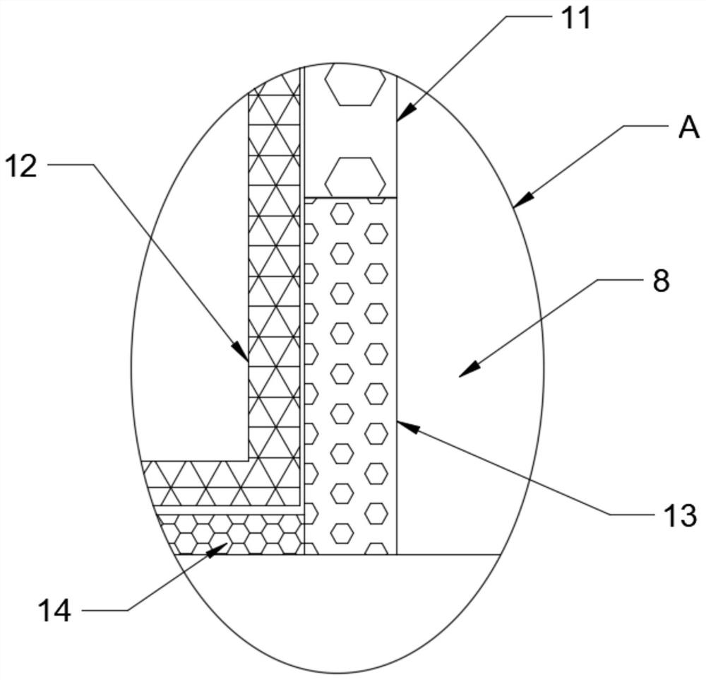 Injection molding machine mold with built-in steel skeleton