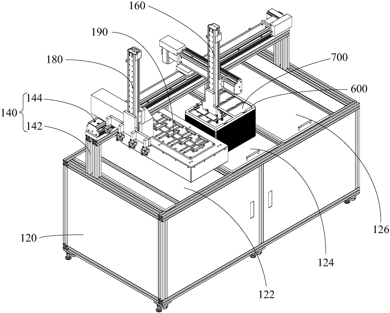 Automatic production line based on glass engraving and milling machines