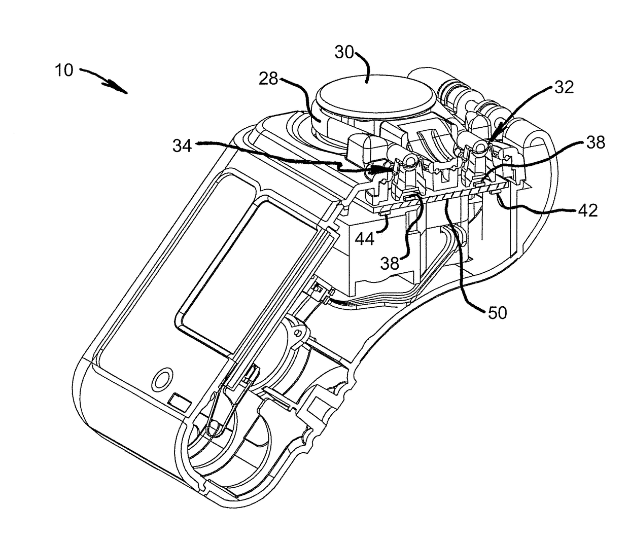 Magnetic pressure sensing system for an infusion pump