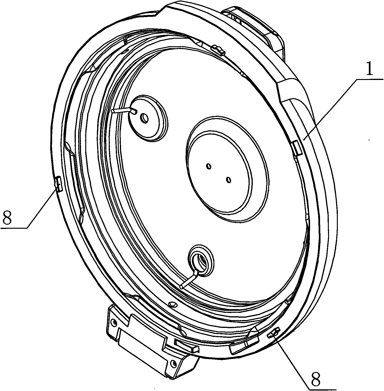 Cooker cover structure of electric pressure cooker