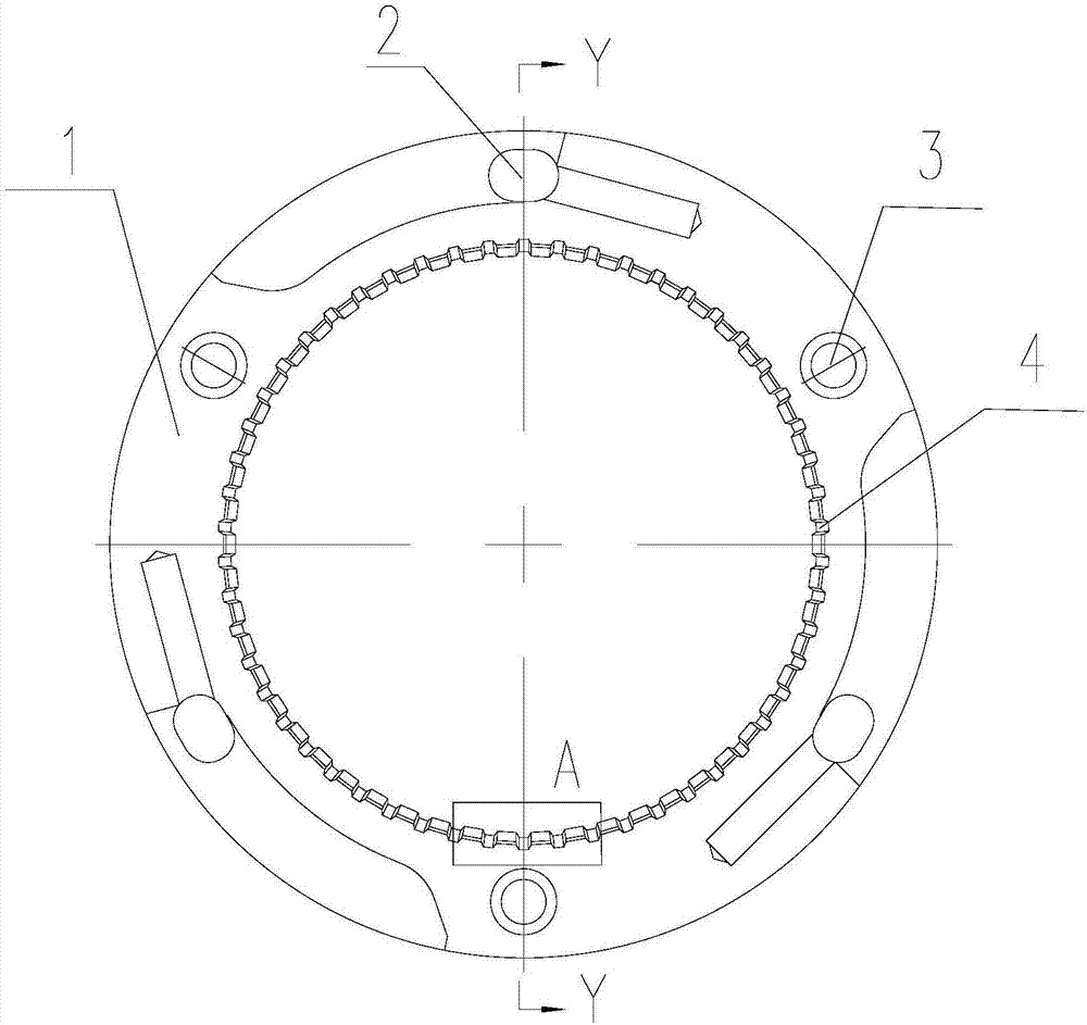 Lock pin type synchronous ring