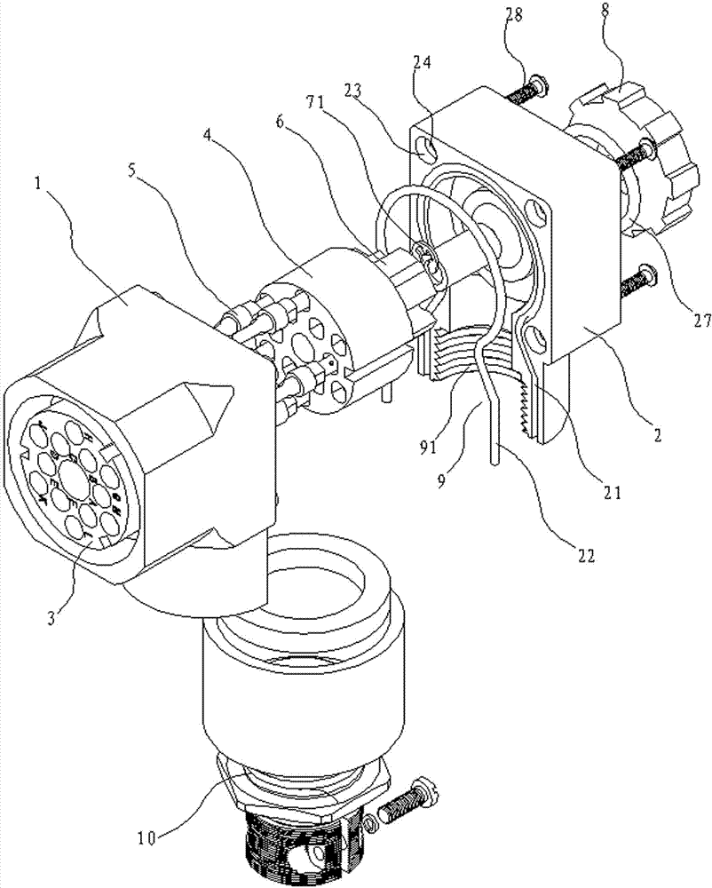 Y63-series special-type electric connector for high-speed rails