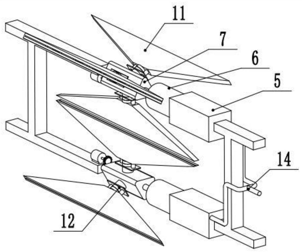 Efficient composite glass fiber cloth textile humidifying device and using method thereof