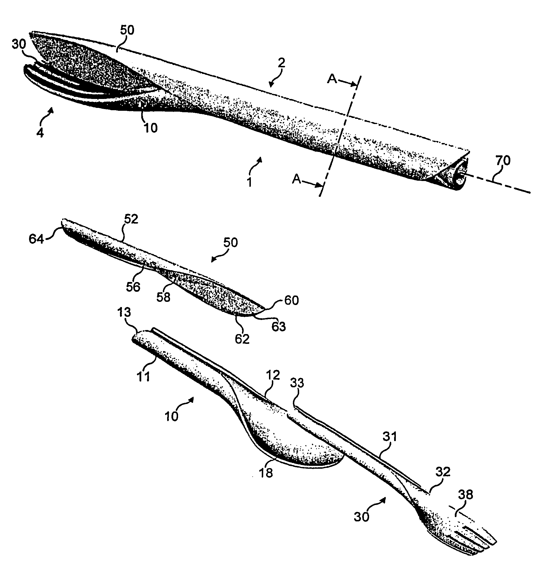 Cutlery set assembly