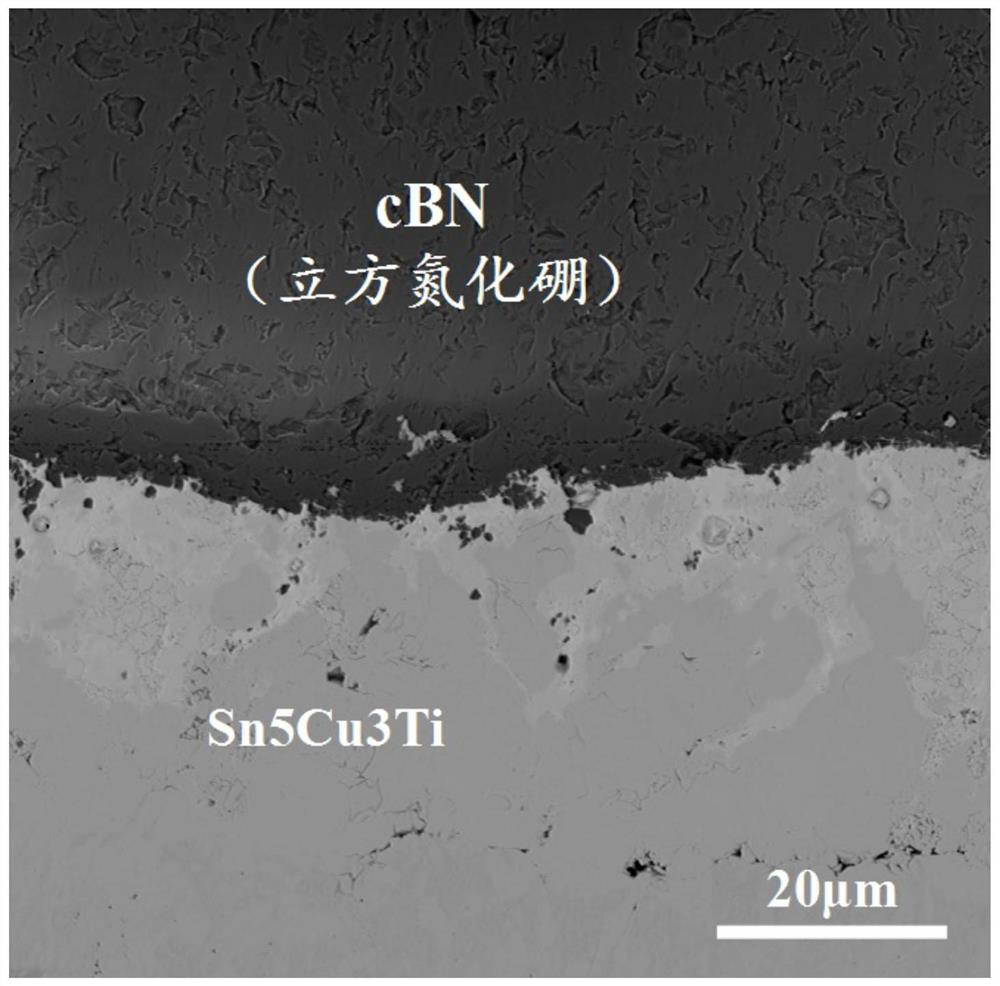 Method for brazing cubic boron nitride abrasive grains at low temperature