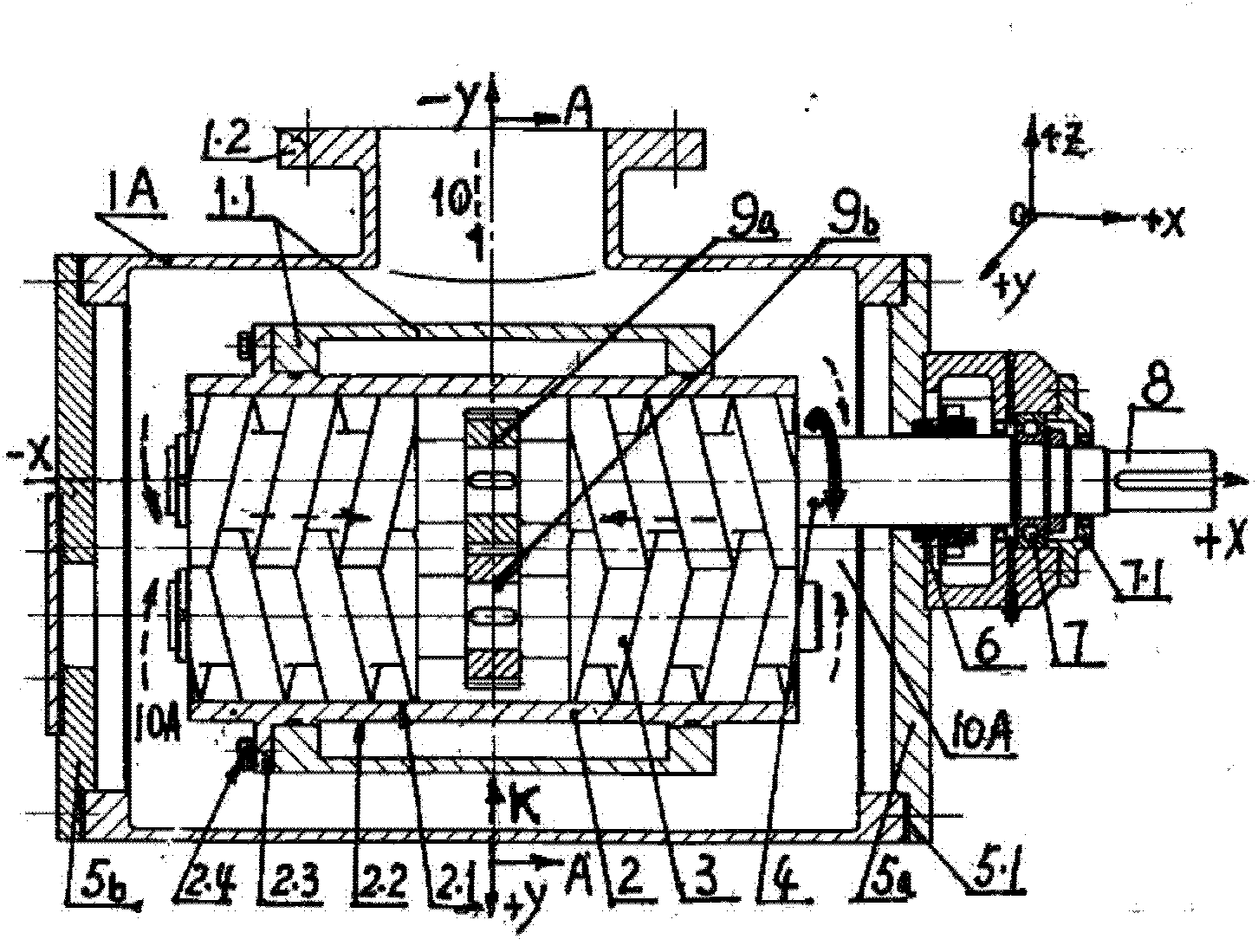 Double-screw pump without bearing