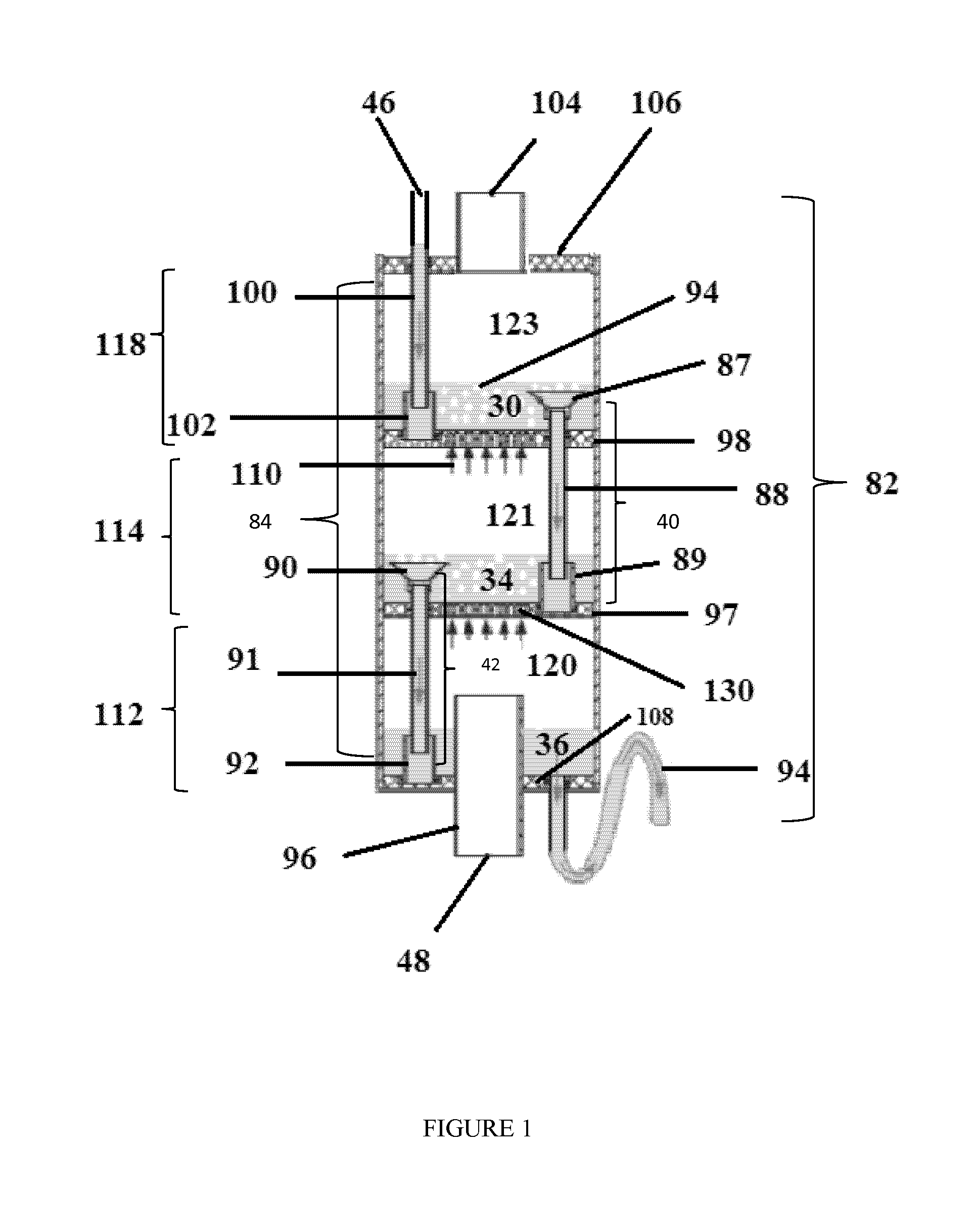 Multi-stage bubble column humidifier apparatus