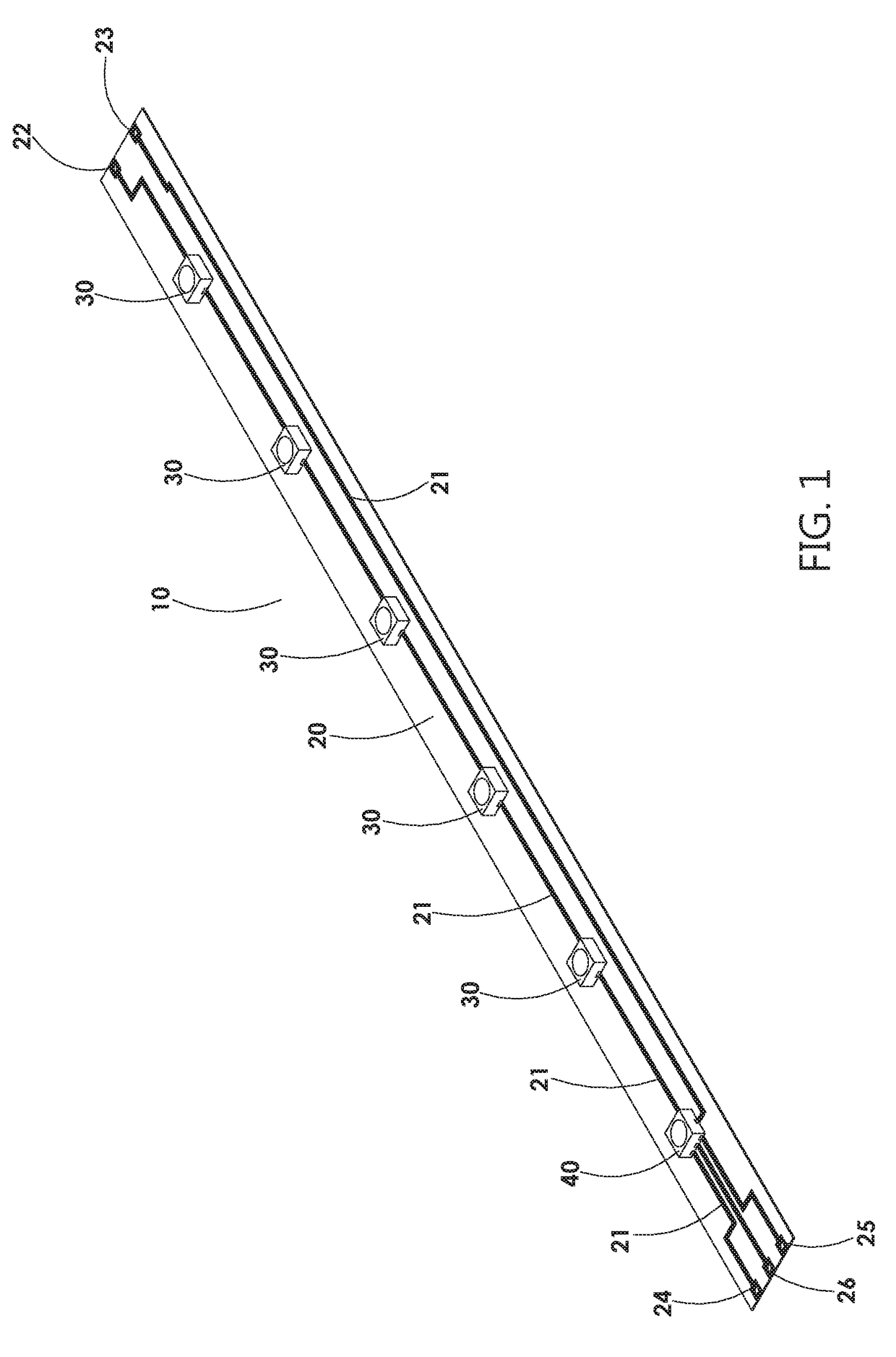 Light emitting diode light strip unit structure