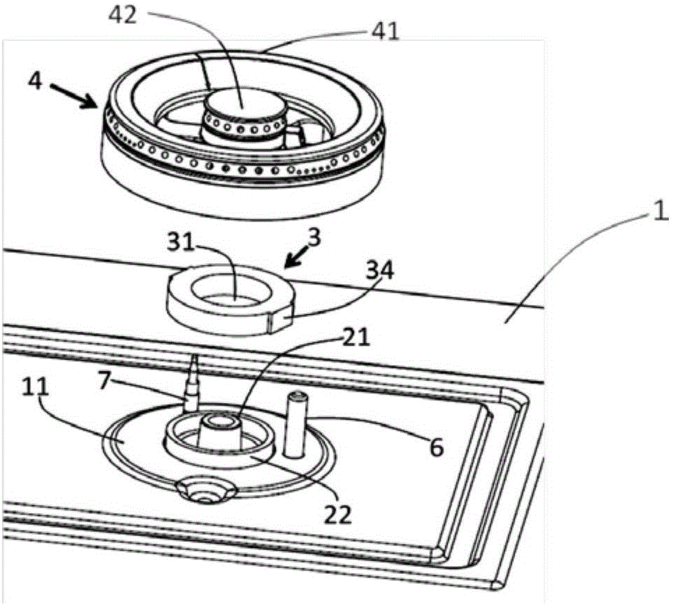 Gas stove and assembly thereof