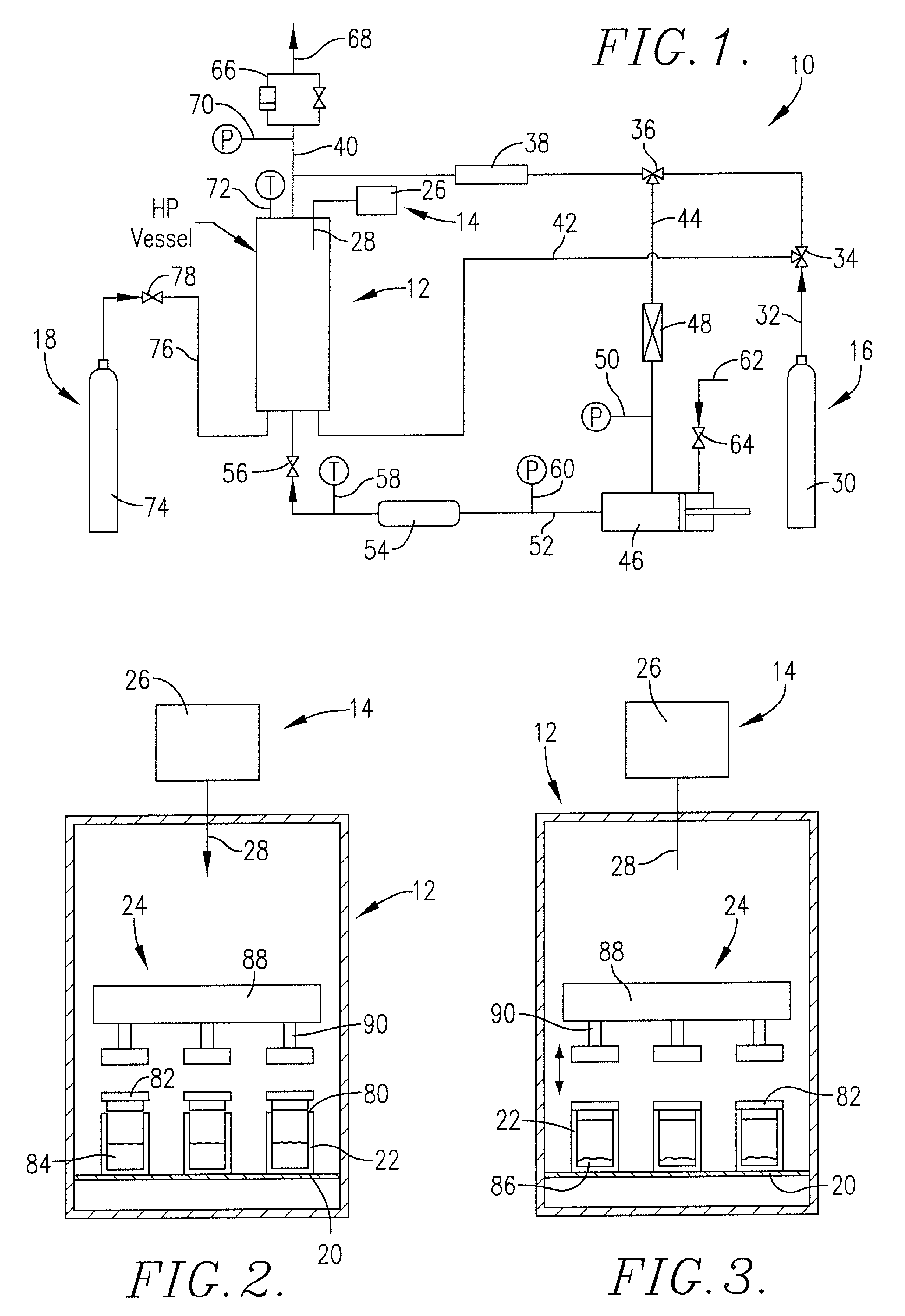 Method for precipitation of small medicament particles into use containers