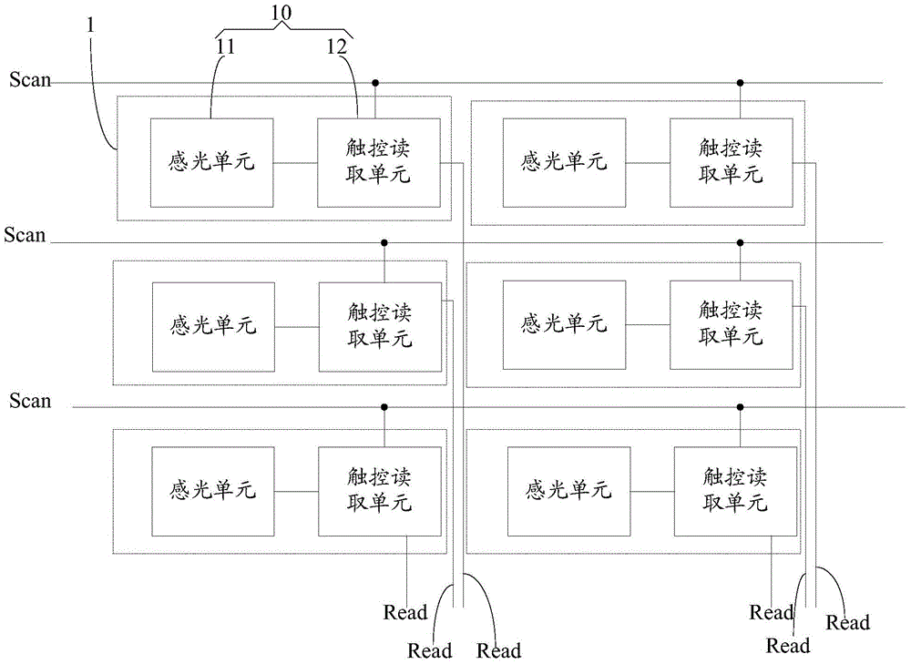 Embedded touch display screen and touch display system