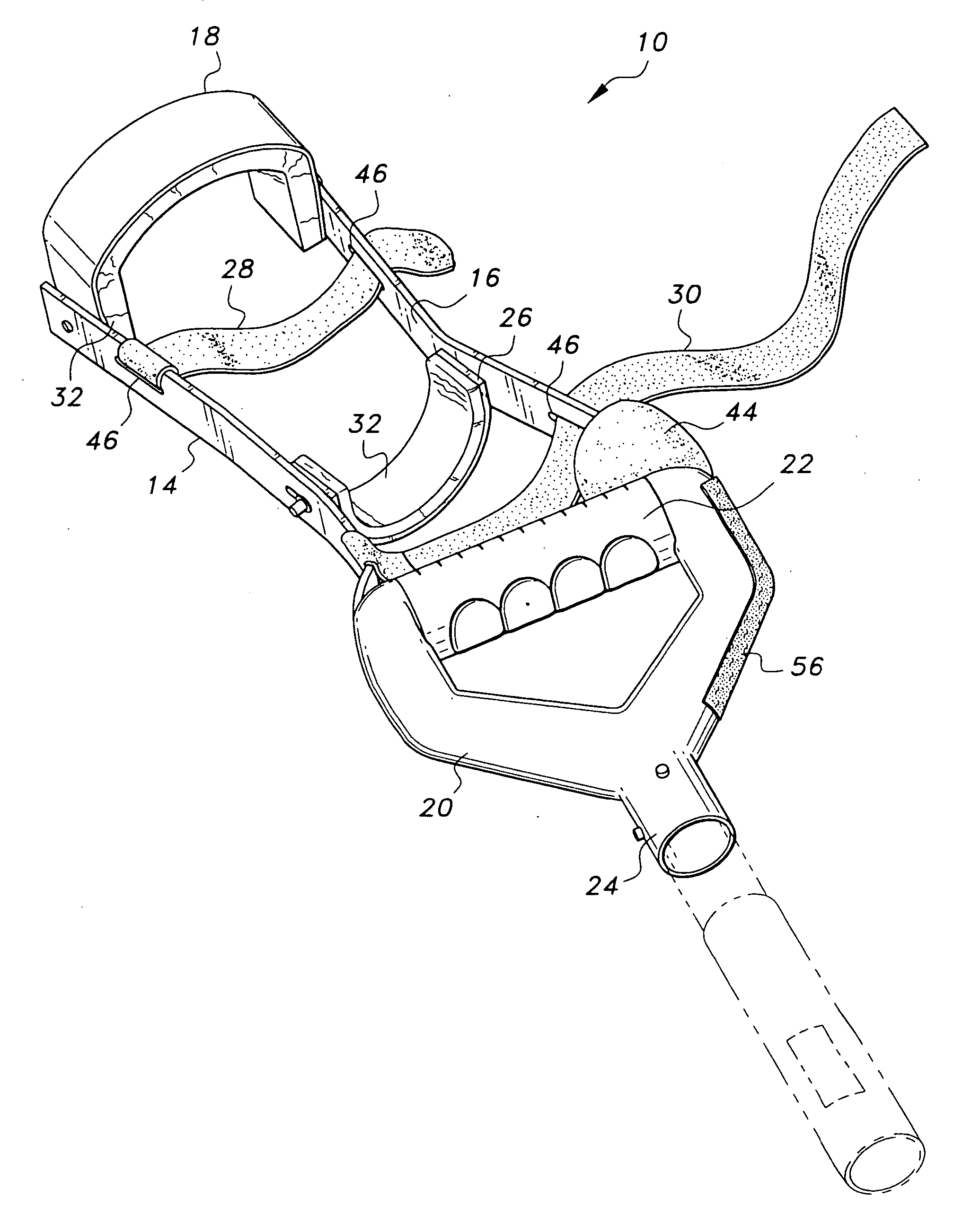 Forearm handle for disabled