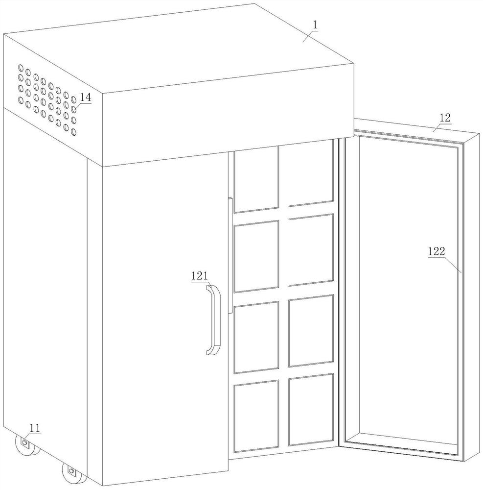 Refrigeration storage disinfection refrigerator with inpatient identity recognition function