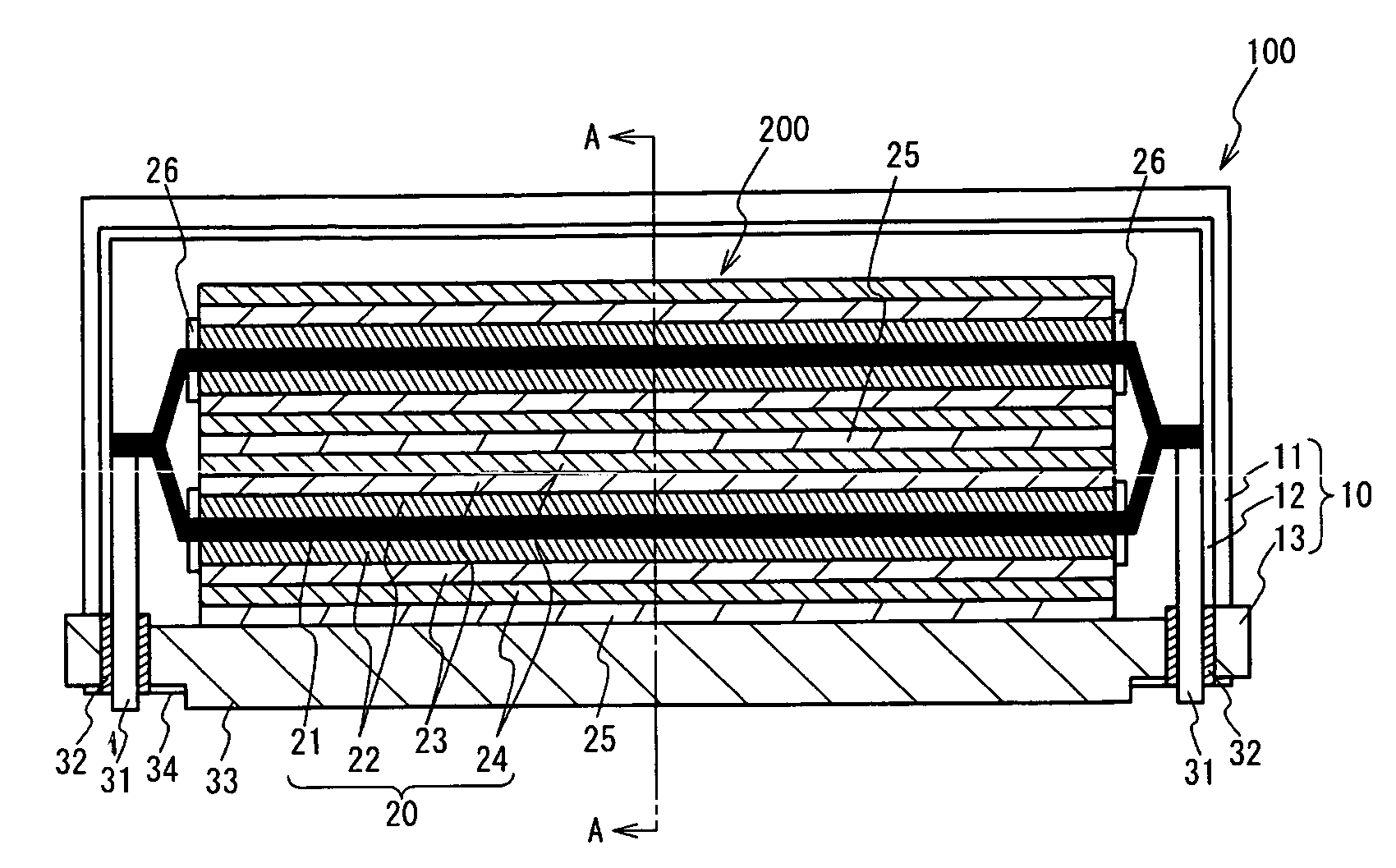 Stacked solid electrolytic capacitor