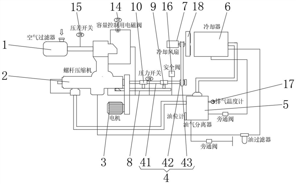 Adjustable air compressor energy-saving control device