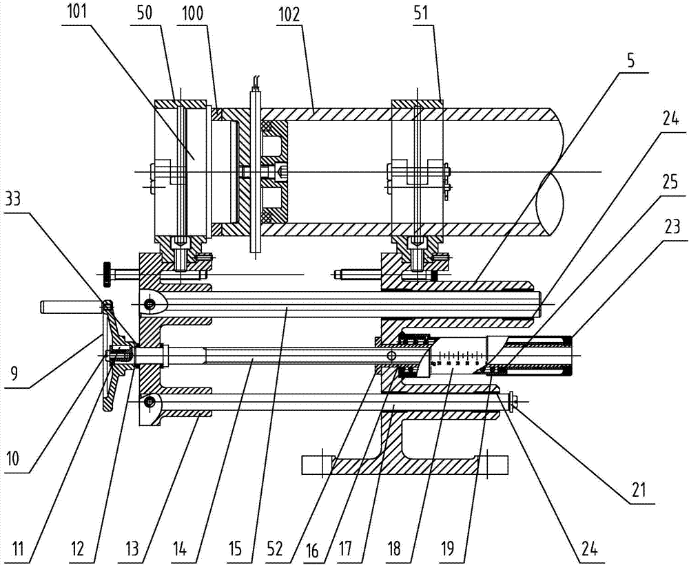 Hot-melting welding device of plastic composite pipe of steel wire framework